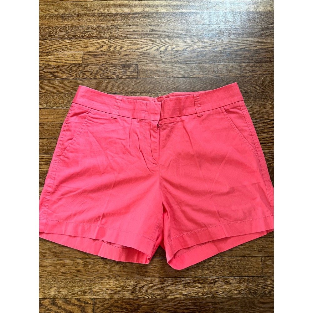 J.Crew Broken-In Style Chino Shorts Bright Pink 100%‎ Cotton Size 6